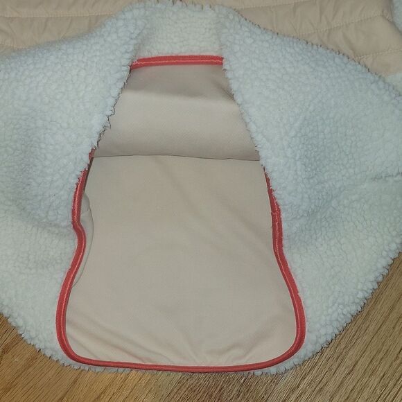 IVORY ELLA 1/2 Zip Hooded Pullover Quilted & Sherpa Jacket w Soft Lining Size M - Picture 7 of 8